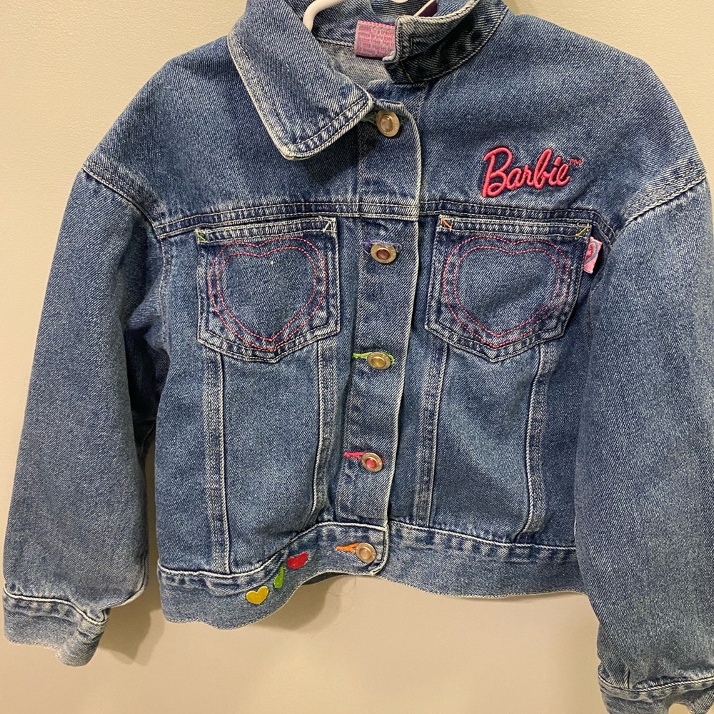 1998 Barbie Blue Denim Kids Jacket